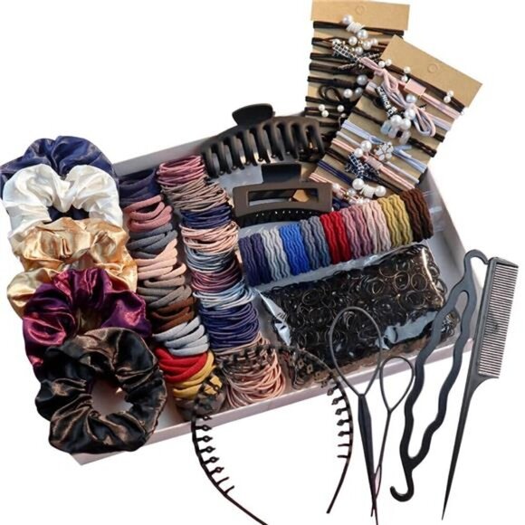 Hair Accessories Set for Women, Ponytail Holders, Hair Scrunchies, Hairbands... main image 7